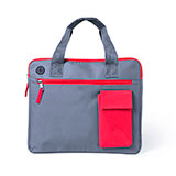 Конференц-сумка RADSON, серый/красный, 35 х 30 x 2 см, 100% полиэстер 600D
