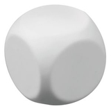 Антистресс "Куб-приниматель решений"; белый; 6х6х6 см; вспененный каучук