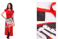 Фартук Бармен поясной с двумя карманами, с полной запечаткой Фартук Бармен поясной с двумя карманами, с полной запечаткой