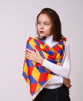 Платок Шанель 90х90 см, с полной запечаткой