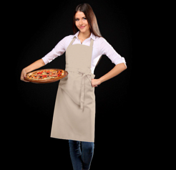 Фартук Эспрессо с шейной лямкой, однотонный Фартук Эспрессо с шейной лямкой, однотонный