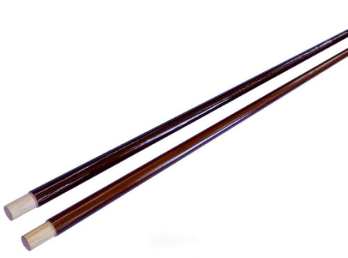 Флагшток напольный деревянный с основанием Блин (сосна) 2 штока 2,5 м