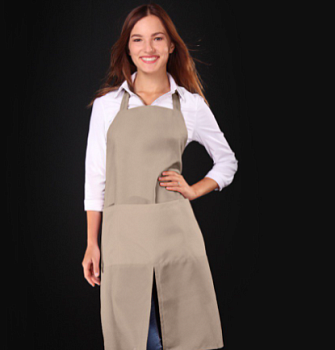 Фартук Капучино с разрезом, однотонный Фартук Капучино с разрезом, однотонный